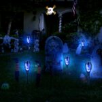 Geemoo Solar Gartenfackeln 6er Set – Blaue Flammeneffekt Solarleuchten IP65 für Aussen – Bild 5