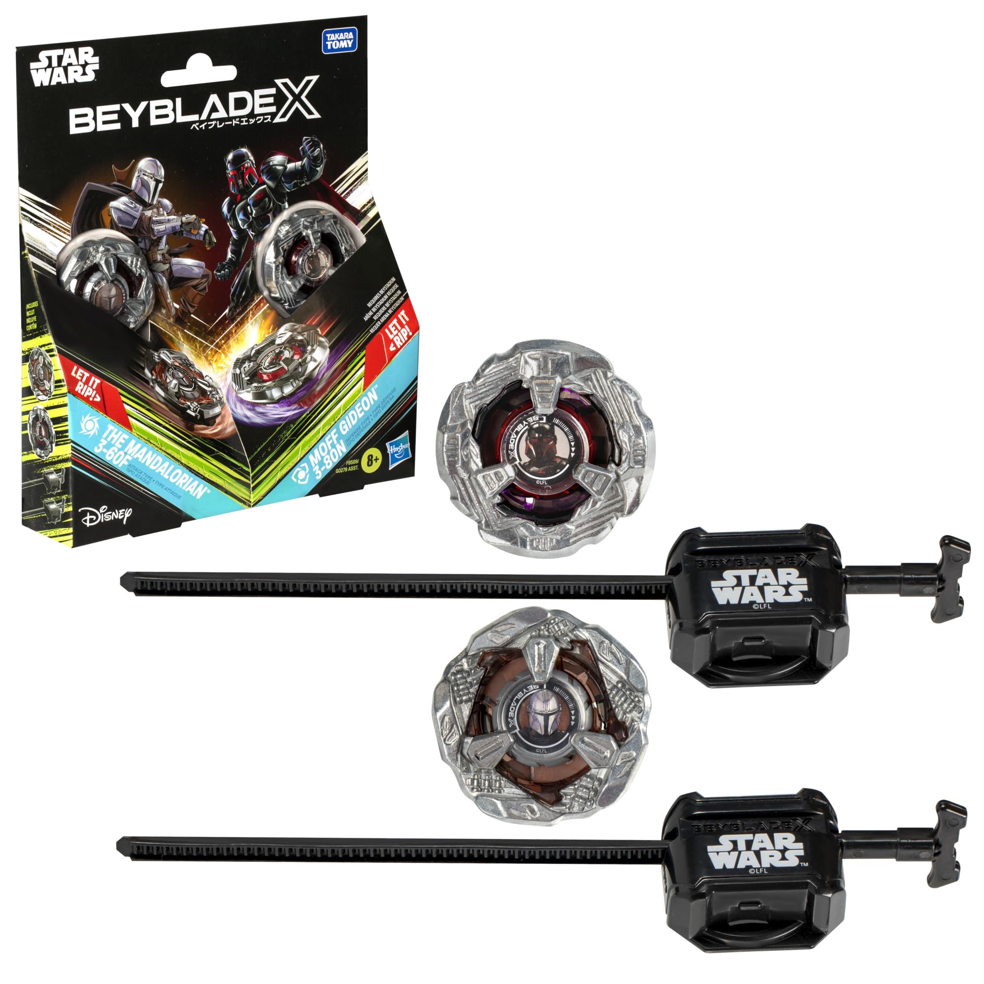 Beyblade X Star Wars The Mandalorian vs. Moff Gideon Multipack – 2 Kreisel mit Startern