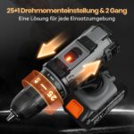 VIWKO 20V Akkuschrauber mit 2×2000mAh Akkus & 89tlg Zubehör – Bohrschrauber für Heimwerker – Bild 4