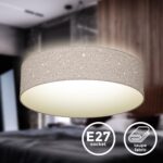 B.K.Licht 2-flammige Deckenleuchte Sterneneffekt Taupe – 38x10 cm – Bild 3