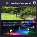 Philips 2er Set Solarstrahler mit 18 LEDs RGBW – Smarte Gartenbeleuchtung mit 9 Modi – Bild 5