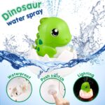 Gigilli Dinosaurier Badespielzeug mit USB-Aufladung – Wasserspray & LED-Licht für Kleinkinder – Bild 3