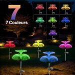 Hqynss Solar-Quallenleuchten 3er Set – Farbwechsel LED Gartenleuchten IP65 wasserdicht – Bild 4