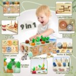 Almaxi 9-in-1 Motorikwürfel Safari – Montessori Holzspielzeug für Kinder ab 1 Jahr – Bild 5