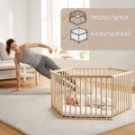 Totsy Baby Laufgittereinlage 6-eckig 115 x 100 cm – Schaumstoffmatratze mit abnehmbarem Bezug – Bild 4