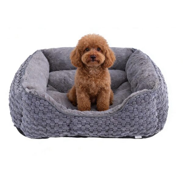 GOBOBE Plüsch-Hundebett Klein 51x48 cm – Maschinenwaschbar mit rutschfester Unterseite