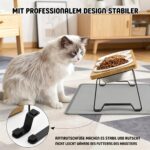 Xnqelerate Erhöhter Katzennapf 3er Set – Ergonomische Futterstation mit Keramik & Bambus – Bild 7