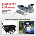 VDP Fahrradkupplung für Sattelstange – Universal Anhängerkupplung mit 25 mm Kugeldurchmesser – Bild 7