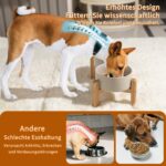 Erhöhter Hundenapf Set mit Keramik & Bambusständer – Doppelnapf 2x850ml für kleine & mittelgroße Hunde – Bild 4