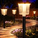 BITPOTT Solar Wegeleuchten 6er Set – 42,9 lm LED Gartenbeleuchtung IP65 wasserdicht