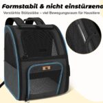 Aystkniet Haustier-Rucksack 34x29x43 cm – Katzen- & Hunderucksack mit Panoramafenster – Bild 4