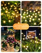 AdalyRoma Solarleuchten 4er-Set mit 32 LED – Glühwürmchen-Gartendeko IP65 wasserdicht – Bild 7