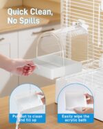 BUCATSTATE Vogelbadehaus 3-in-1 – Hängende Badewanne & Trinktasse für Vogelkäfige – Bild 3