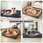 JOEJOY Orthopädisches Hundebett 89x64cm – Memory Foam Hundekorb für Mittelgrosse Hunde – Bild 5