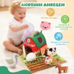 URMYWO Montessori Bauernhof-Spielset – Sensorisches Motorikspielzeug für Babys 6–12 Monate – Bild 6