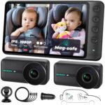 WEMOH Magnetische Baby Autokamera 5'' 1080P IPS – Rückfahrkamera für Zwillinge & Reboarder
