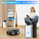 Tikom G8000 Max Saugroboter 2 in 1 mit Wischfunktion – 5000Pa Saugkraft für Tierhaare – Bild 4