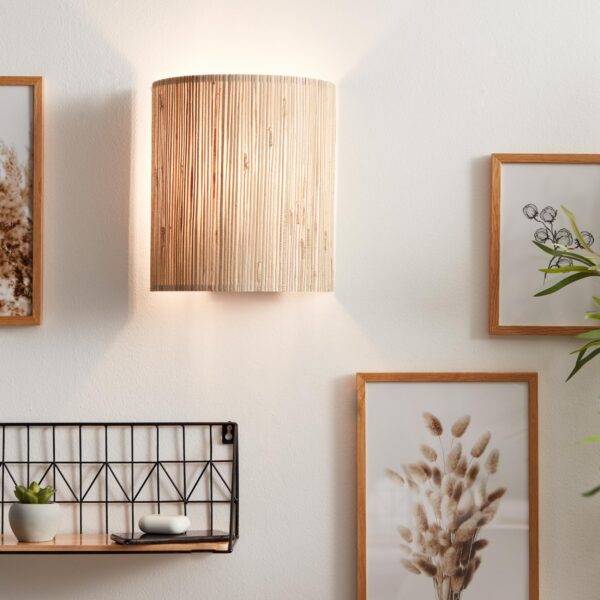 Lightbox Wandleuchte Seegras 26x23 cm – Dimmbare Design-Leuchte für stilvollen Wohnraum