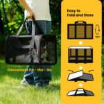 Conlun Hundetransporttasche L Schwarz – Faltbare Reisetasche mit 4-seitigem Mesh für Haustiere bis 9 kg – Bild 7