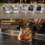 FANTASK Eiswürfelmaschine 4cm – Schnellmodus 23 Min. für Whisky & Cocktails – Bild 5
