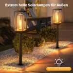 PUAIDA 4er-Set Solarleuchten für Außen – 18 Lumen, IP65 Wasserdicht, 14+ Stunden Laufzeit – Bild 5