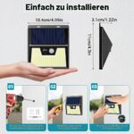 kolpop 6er Set Solarleuchten mit Bewegungsmelder – 140 LED IP65 für Garten & Terrasse – Bild 6