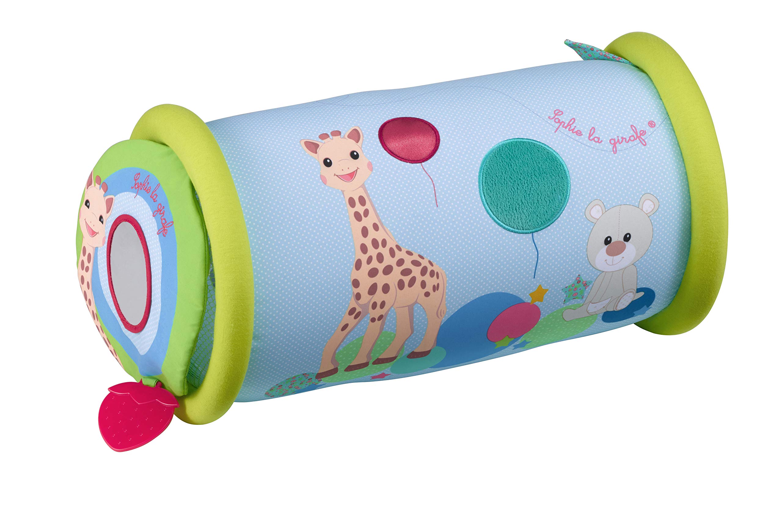 Sophie la Girafe Rollin Activity Bolster – Motorik-Lernspielzeug mit Spiegel & Klangkugeln