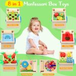 COOLJOY 8-in-1 Montessori Holzspielzeug – Motorik & STEM Lernspiel für Kinder ab 1 Jahr – Bild 3