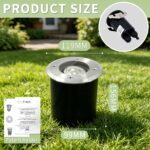 JNR Edelstahl Bodeneinbaustrahler IP67 4er-Set – Schwenkbar 30° mit 5W LED warmweiss 3000K – Bild 3