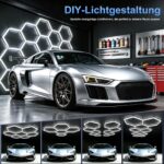 Motegear 5-Hex LED Deckenleuchte 26300LM – Modulares Werkstatt-Beleuchtungssystem 5000K – Bild 2