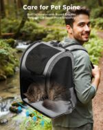 Pecute Haustier-Rucksack XL für Katzen & Hunde bis 10 kg – Atmungsaktiv & Wasserdicht – Bild 7