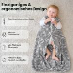 Unnivoll Babyschlafsack 2,0 Tog 78cm (6–12 Monate) – 2er Pack Winterschlafsack für Neugeborene – Bild 4