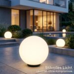 Esotec Solar Leuchtkugel Liana 40cm – 10 Lichtfarben mit Fernbedienung & Timer – Bild 2