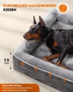 Upvilla Orthopädisches Hundebett XL – Waschbares Hundesofa mit Eierförmigem Wellenschaum – Bild 3