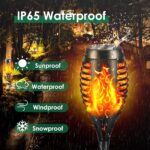 YAZEKY Solar-Gartenfackeln 4er Set mit 12 LEDs – Realistischer Flammeneffekt für Garten & Terrasse – Bild 4
