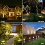 ECOWHO LED Gartenstrahler 12V 3W 4er-Pack – IP65 Gartenbeleuchtung mit Erdspiss – Bild 7