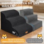 Zvonema Hundetreppe 3 Stufen 60x40x40cm – Wasserdichte Haustierrampe für kleine Hunde & Katzen – Bild 5