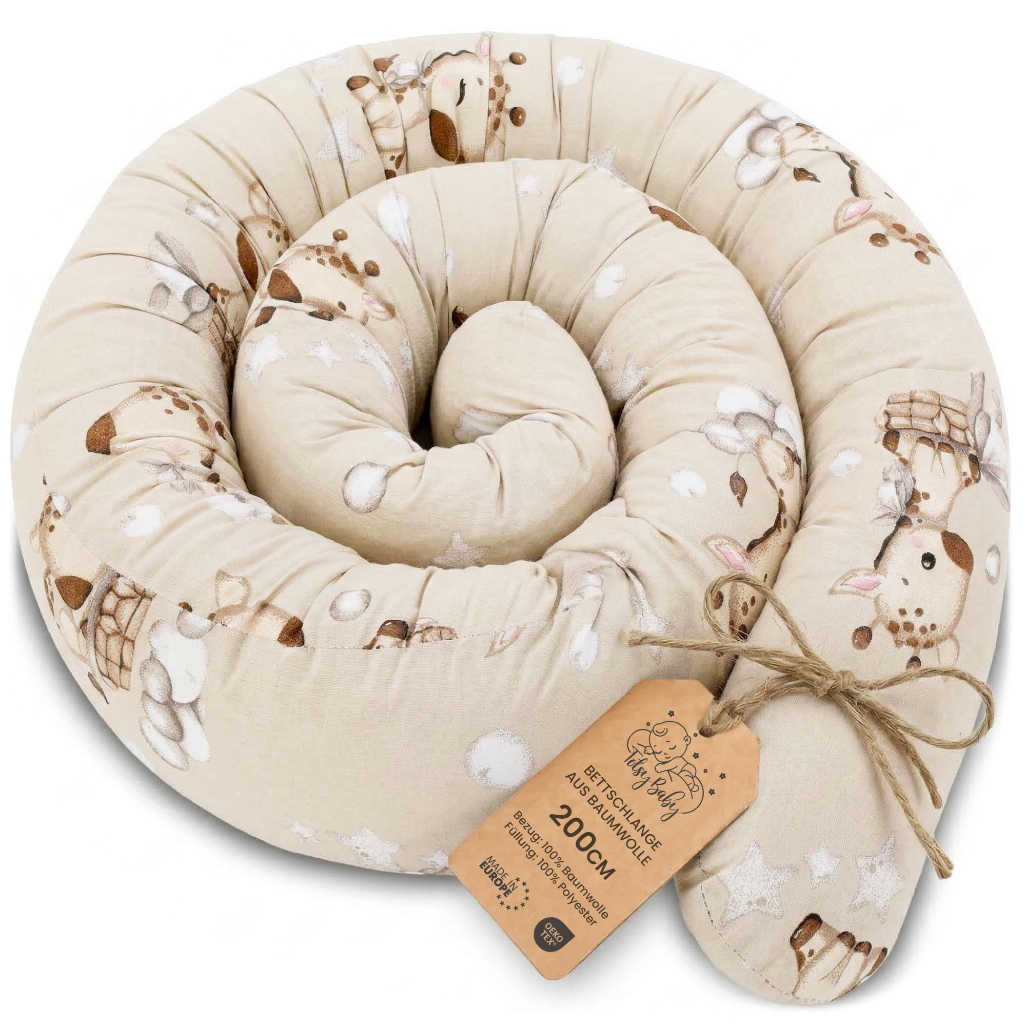 Totsy Baby Seitenschläferkissen 200 cm – Baumwolle Body Pillow für Schwangere