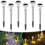 Bigzom 6er-Set Solarlampen Warmweiss – Diamantförmig, Winterfest für Garten & Terrasse
