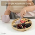 Moonkie 2er Set Silikon Kinderteller mit Saugnapf – BPA-frei & rutschfest für sicheres Esslernen – Bild 5