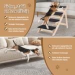 Vigevee Hundetreppe 2-in-1 Hunderampe – 4-stufig, klappbar, bis 80 kg Tragfähigkeit – Bild 3
