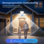 SANSHI Akku-Wandleuchte mit Bewegungsmelder 10000mAh – Dimmbar IP65 mit Fernbedienung – Bild 3