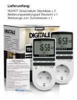 2x NOVKIT Digitale Zeitschaltuhr – 10 Programme & Zufallsfunktion für Heimautomation (230V/16A) – Bild 8