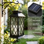 Joycome 2er Set Solarlaterne mit Flackerlicht – Wetterfeste Außenbeleuchtung für Garten & Terrasse – Bild 2