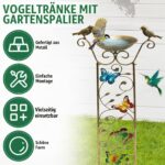 Fyeme Vogeltränke 105cm Stehend mit Schmetterling Design – Vogelbad & Kletterhilfe für Garten – Bild 5
