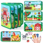 JoyCat Busy Board Bauernhof – 15 Montessori Aktivitäten für Kleinkinder ab 1 Jahr