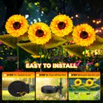 SCNNC Solar Sonnenblume 2er Set – LED Gartenleuchte mit Automatik für Balkon & Terrasse – Bild 3