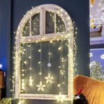 hellum LED Lichtervorhang mit 42 Sternen warmweiss – Festliche Fensterbeleuchtung innen – Bild 5