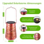 BUCASA Solarlaterne Sonnenblume & Libelle – Hängend & Stehend für Garten & Terrasse – Bild 7