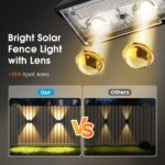 VOLISUN 4er Set Solar-Zaunleuchten RGB – 9 Farbmodi & IP65 wasserdicht für Garten – Bild 4
